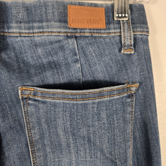 Judy Blue Flare Leg Pull On Elastic Waist Denim Stretch Jeans Size 5/27 - Picture 8 of 12